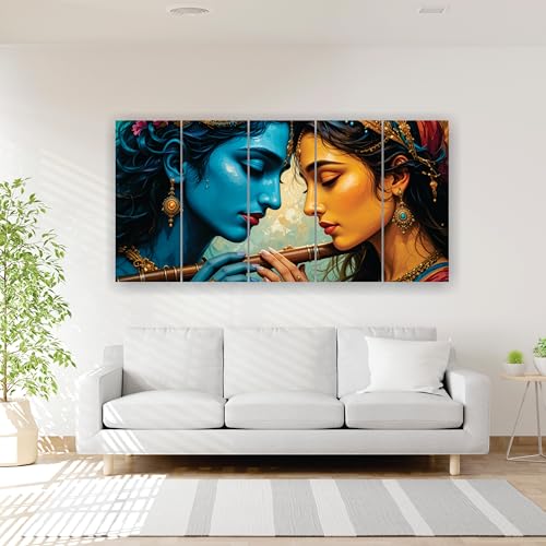 Image of RAVLEX Wall Painting Wooden Framed UV Printed Wall Art Decorative for Living Room, Bedroom, Office, Hotels, Drawing Room Wooden Framed Painting. (Design 4, 24x48 Inch)