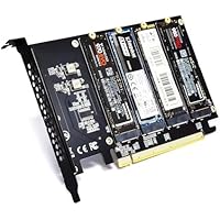 ADWITS Adaptador Quad NVMe SSD a PCIe 5.0/4.0/3.0 , tarjeta de