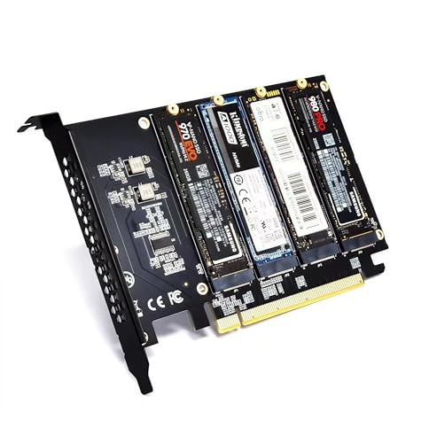 Ya en mundofriki.es: ADWITS Adaptador Quad NVMe SSD a PCIe 5.0/4.0/3.0 X16, tarjeta de expansión de memoria SSD de 4 unidades, compatible con arranque/RAID, requiere placa base para PC/servidor con bifurcación PCIe