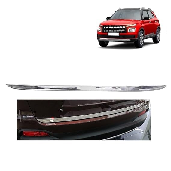 Chrome Dicky Trunk Garnish for Car Rear Boot Stainless Steel Trim Compatible with Venue T-2-image-32