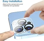 JETech Protecteur d'objectif pour caméra iPhone 13 Pro Max 6,7 pouces et iPhone 13 Pro 6.1 pouces, 9H Verre trempé, HD Clair, anti-rayonnement, friendly cas, n'affecte pas les coups de la nuit, 3-Pack