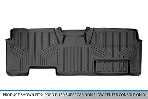 Maxliner Floor Mats 2Nd Row Liner Black For 2009-2014 Ford F-150 Supercab Non Flow Center Console Only #TOP2