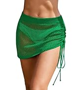 AI'MAGE Women's Crochet Swimsuit Cover Up Skirt 2026 Knit Drawstring Beach Sarong Coverups Bikini...