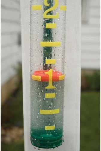 Miniatura 3 de A.M. Leonard Medidor de lluvia jumbo, verde, lectura desde 50 pies de distancia