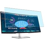 VacFun Lot de 2 Anti Lumière Bleue Protection d'écran, Compatible avec Dell P3421W 34.14' Display Monitor, Film Protecteur Anti Blue Light(Non vitre Verre trempé)