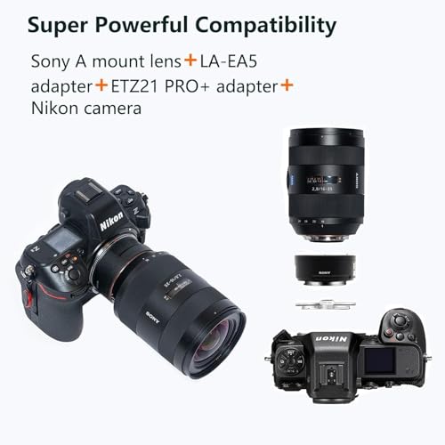 Image of Megadap ETZ21 Por+ New Version Pro Plus Auto Focus Adapter Compatible with Sony E /FE Sigma Tamron FE Series Lens to Nikon Z Mount Camera Zf Z9 Z8 Z7 Z6 Z6III Z7II Z6II Z5 Z50 Z30 ZFC