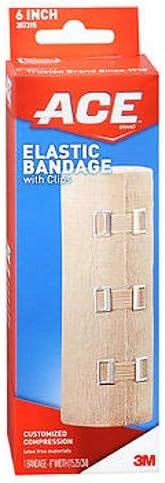 Ace Elastic Bandage with Clips 6-Inch, Pack of 4