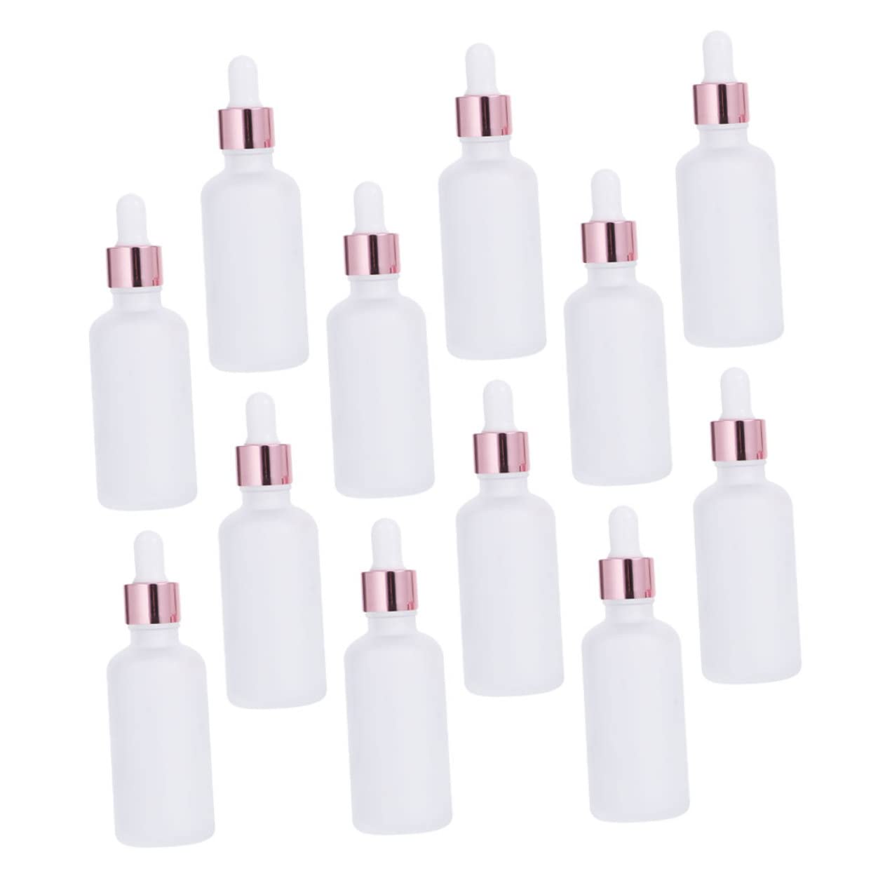 MAGICLULU 12pezzi Flacone Contagocce in Vetro Flacone Vuoto Riutilizzabile Dispenser Di Vetro Contenitore Contagocce Senza Sprechi Adatto Per Oli Essenziali Simili