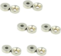 zalati Neodymium Magnets 12pcs NdFeB Strong Magnet for Arts, Crafts, Hobbies, Science Home and Office - Round with Hole