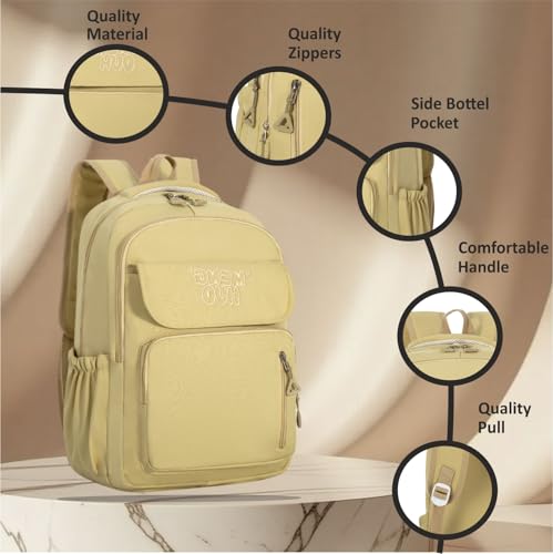 Image of Tinytot 20 Litre Lightweight Waterproof Backpack Bags for Women - 17 Inch College Bag for Girls, Medium School Bag for Girls 8+ Years, Office & Picnic Bag