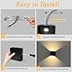 kioooki Wandleuchte Innen mit Stromanschluss, LED Wandlampe Innen, Warmweiß LED Wandbeleuchtung, Moderne Wandlampen Wand Beleuchtung für Schlafzimmer Wohnzimmer Treppenhaus Schwarz 12W