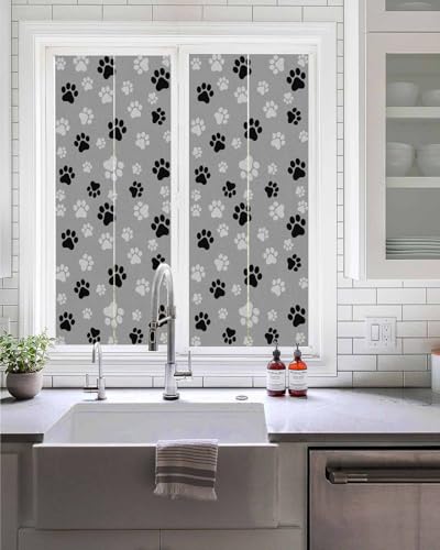 Vinilo para ventana con diseño de patas de perro 17.7"x39.3"