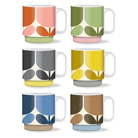 Orla Kiely Set of 6 Stacking Mugs Cover