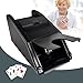 Cutycaty Automatic Electronic Card Casino Shuffler, Luxury Leather and Plastic Grain Professional Casino Poker Cards Shuffle Machine, Rotating Card Dealer Machine 2in1 Electric Shuffle Tool