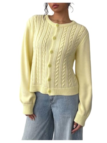 Image of SOLY HUX Women's Button Down Cropped Lightweight Cardigan Sweater Cute Fall Fashion 2026