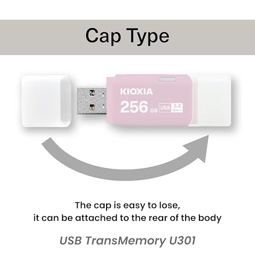 Image of KIOXIA Former Toshiba Memory U301 256GB USB 3.2 Gen 1 Flash Drive - High-Speed, Compact, with 5 Years Warranty (Pink) Made in Japan