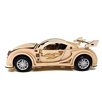 置物 WOODEN CAR Amazon.com: Rolife 3D Wooden Puzzles Retro Car Model