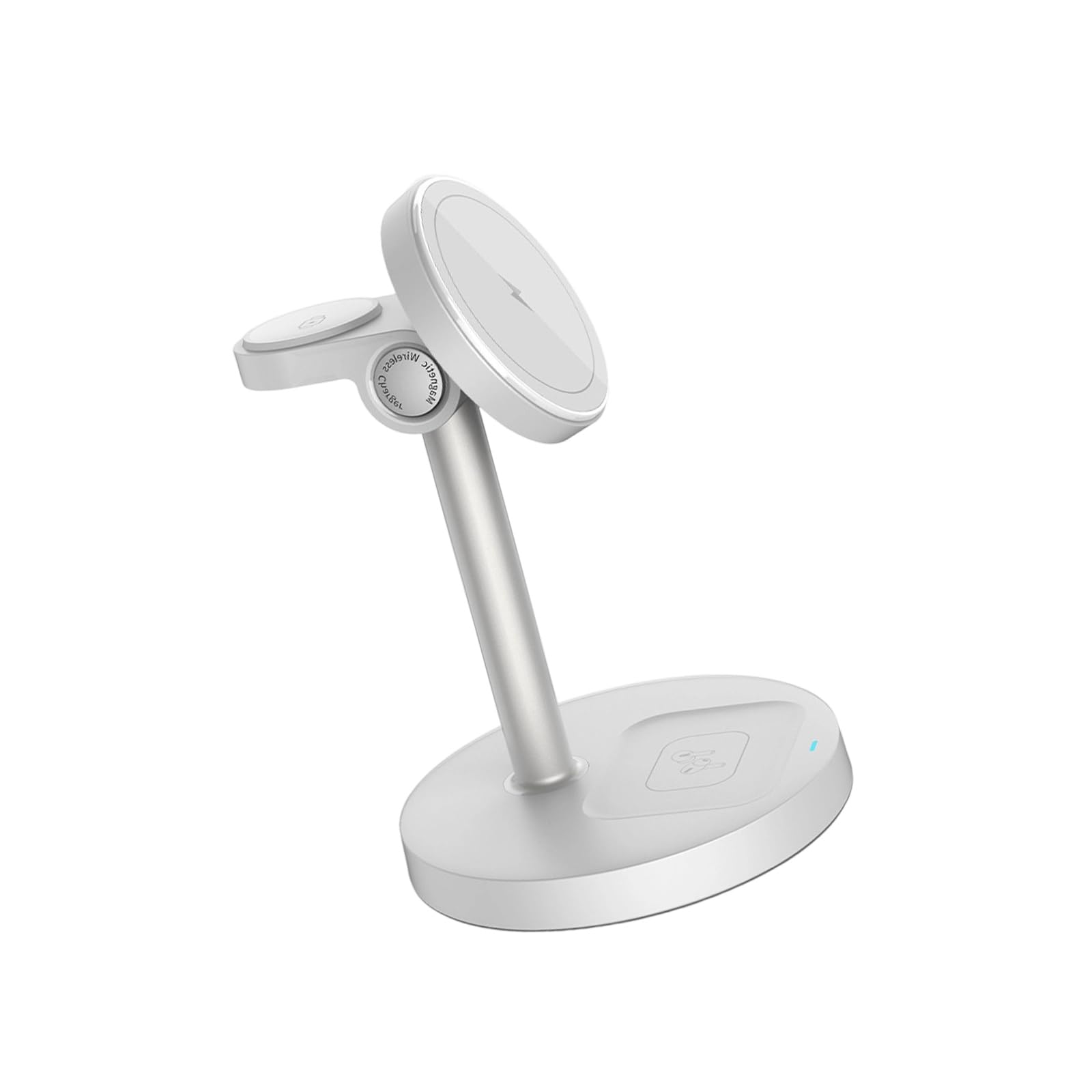 Stazione ricarica 3 in 1 Supporto magnetico da, White | Ricarica rapida per più dispositivi, dock ricarica magnetico, rilevamento oggetti estranei, smartwatch,