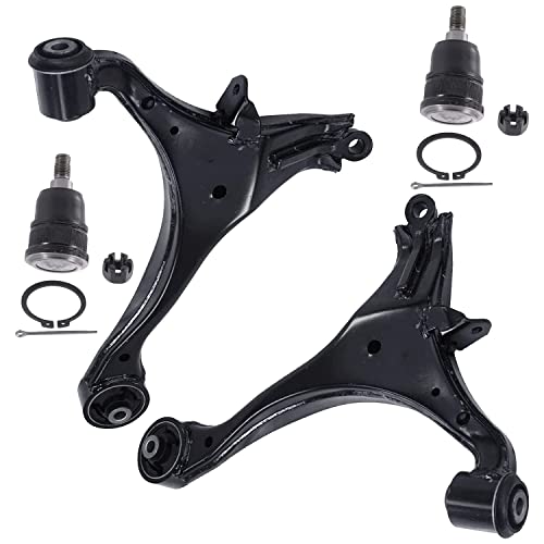Image of Detroit Axle - Front End 14pc Suspension Kit for 01-05 Honda Civic 2001 | 2002 2003 2004 2005, 2 Lower Control Arms 2 Ball Joints 4 Outer & Inner Tie Rods 4 Front and Rear Sway Bars 2 Boots