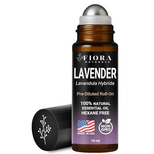 Image of Lavender Essential Oil Roll On - Pre-diluted Calming Lavender Oil for Relaxation, Sleep & Skin Care, Aromatherapy Roller, Lavender Roller Ball, Calming Gifts for Women, Men By Fiora Naturals