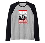 Mercancía oficial de RUN DMC RUN DMC LA Tour Ticket Stub Camiseta Manga Raglan