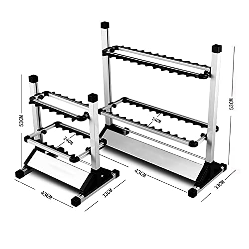 Foto von jinyi2016SHOP Ruten Halter Angelrute Rack Halter Aluminiumlegierung Angelrute Pole Bracket Display Stand Tackle für Angelruten Set Kapazität 12/24 Slots Stellfischrutenhalter (Color : 24 Black)