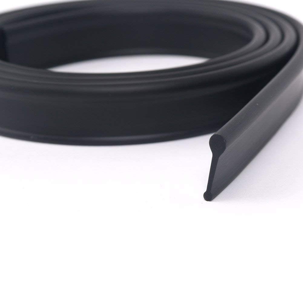 Nes Home Black 1200mm Rubber Shower Door Seal for Folding Bath Screen