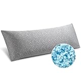 MIULEE 20x54 Body Pillow for Adults, Cooling Blue Memory Foam Long Body Pillow,Full Soft Support with Removable Breathable Honeycomb Fabric Pillowcase Long Pillow for Bed/Sleeping/Side Sleeper