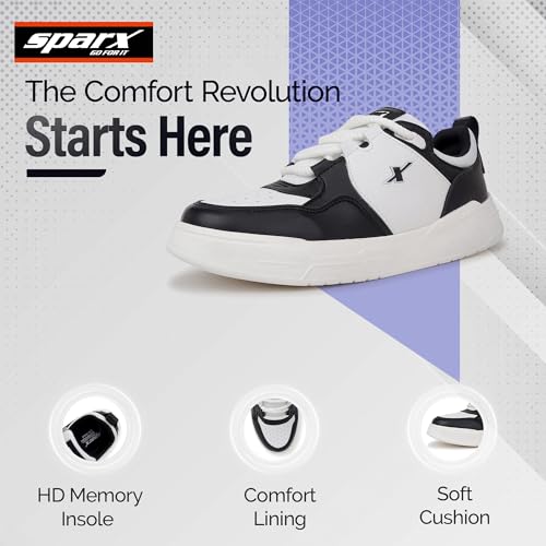 Image of SPARX Casual Sneakers for Men - Trendy Lace-Up Shoes with Soft Cushioning, Lightweight Comfort, Durable Sole & Everyday Fashion Wear