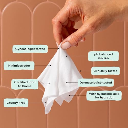 Image of The Honey Pot Company - Feminine Wipes - Cooling - Cooling Tingle Effect - Herbal Infused w /Mint, Aloe Vera, Lavender - pH Balanced Feminine Care for Sensitive Skin - Cleansing Wipes for Women - 30ct