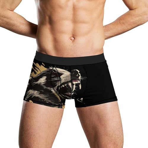 Fearless Honey-Badger Comfortable Mens Underwear Boxer Briefs Lightweight Stretch Panties