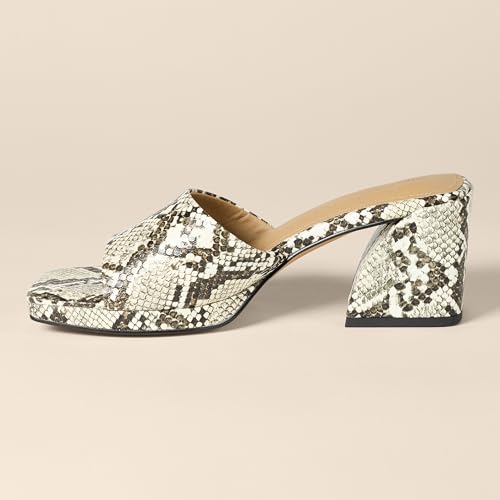 Image of Amazon Essentials Women's Platform Block Heel Mule Sandals | Party Sandals