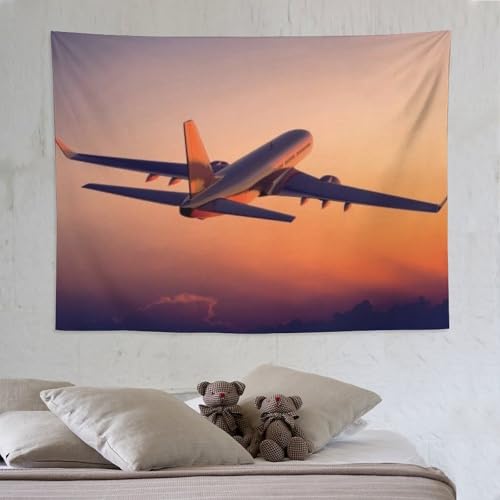 Tenture murale avion 3D pour créer une ambiance évasion et voyage dans une chambre d'ado