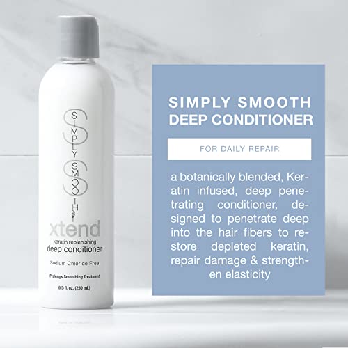 Simply Smooth Xtend Deep Conditioner Lightweight Intense Conditioning Treatment Create Extreme Softness Restore & Repair Damaged, Keratin Depleted Hair Hydrate Dry, Color Treated Hair 8.5 Oz #TOP1