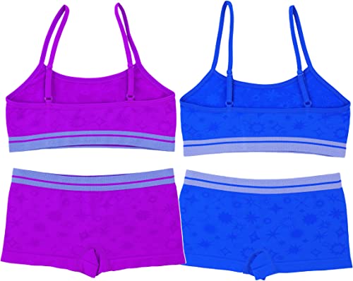 Image of ToBeInStyle Girl Pack of 6 Set Spaghetti Strap Training Bras & Boyshorts Bikinis