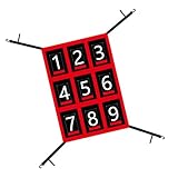 Gettimore Nummerierte Schlagzone Zielscheibe für Baseball und Softball Training 49 x 70 cm (19,3 x 27,6 Zoll) verstellbar mit PVC-Oxford-Tuch, leicht, 195 g, Rot Schwarz