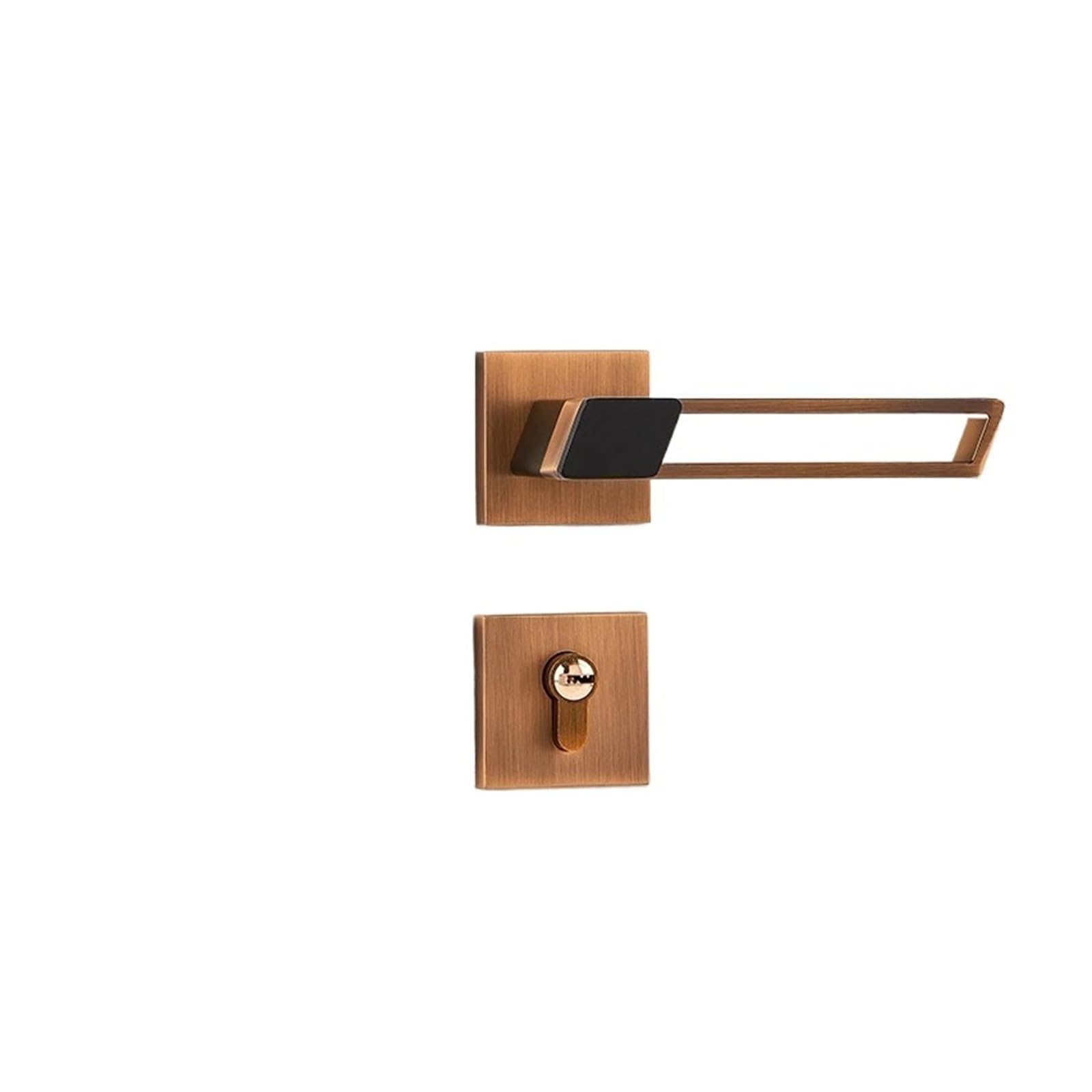 FBXRXZFPJ Silent Door Locks, Handles, Split, Home Hardware Accessories(Square-Yellow)