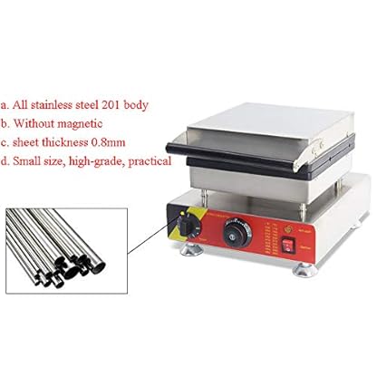 cgoldenwall np-506 6pcs Commercial Waffelautomat Elektrische Waffel Maschine no-stick Belgische Waffel Baker (Rechteck) 110 V/220 V CE Zertifizierung – Bild 4
