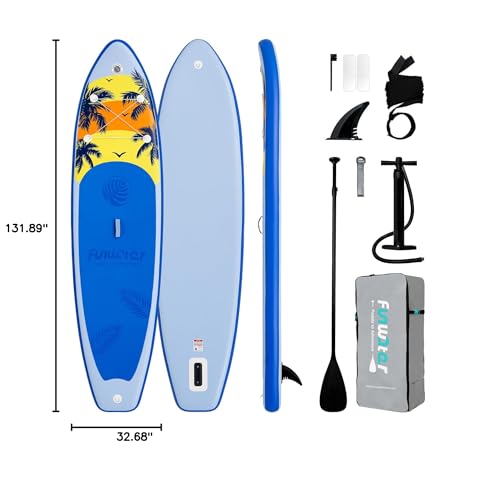 Image of FunWater Stand Up Paddle Board Ultra-Light Inflatable Paddleboard with SUP Accessories for Adults & Youth of All Skill Levels