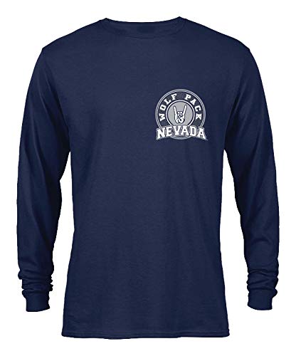 NCAA-College-Hand-Sign-Great-Seal-Long-Sleeve-T-Shirt-Nevada-Wolf-Pack-Navy-X-Large