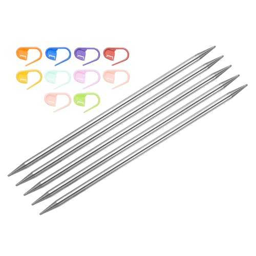 uxcell 5Pcs US 9(5.5mm) Double Pointed Knitting...