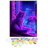 【PINTURA EN LIENZO NUMERADA POR NÚMEROS PARA ADULTOS】Nuestra pintura por números para adultos viene en lienzo de lino enrollado. Los números y líneas son claros, los colores son brillantes y la pintura acrílica es rica y completa. Es resistente al agua después del secado y se puede almacenar durante mucho tiempo