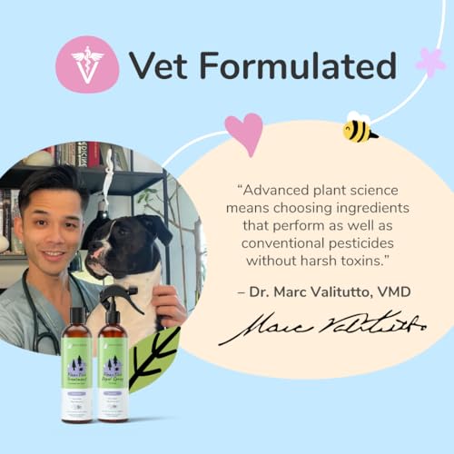Image of kin+kind Natural Flea and Tick Prevention for Dogs - Non-Greasy Coat Spray, Vet-Formulated, Lavender, 12 fl oz