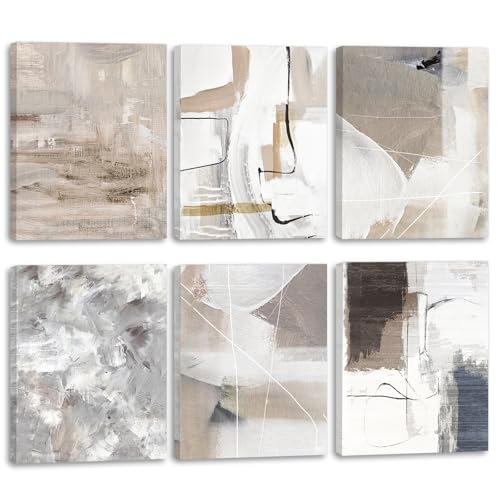 Posters abstraits TOARTi lot de 6 affiches de 20x25cm pour creer un mur de cadres de salon
