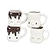Zhenwo Keramik Marshmallow Geformte Heiße Schokolade Tasse Lächeln Ausdruck Tasse Tasse Blumentopf Vierteiliges Set,1