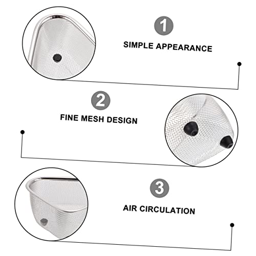 Colador triangular de acero inoxidable para fregadero miniatura 7