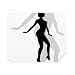 Hot Woman Dancing Outline Cleaning Cloth Screen Cleaner 2pcs Suede Fabric