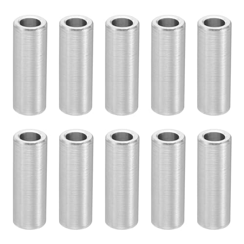 Image of TA-VIGOR 10Pcs M4 Aluminum Spacer, 4.1mm ID x 7mm OD x 20mm Length Metal Round Standoff Bushing Plain Finish Spacer for Mechanical and DIY Projects for M4 Screws Bolts and Rods