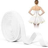 Elegaperma 393.7 Inch Corset String, Premium Satin Corset Lace, 0.6 in Width Corsets Lacing Cord, Versatile Corsets Ribbon Laces for Dress Making and Body Shaping Adjustments