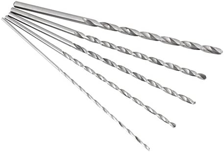 5Pcs 150mm Extra Long Drill Bit High Speed Steel Straight Shank Tool Sets 2-5 mm for Wood Plastic and Aluminum